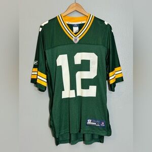 Vintage Reebok Green Bay Packers Aaron Rodgers NFL Jersey | Medium